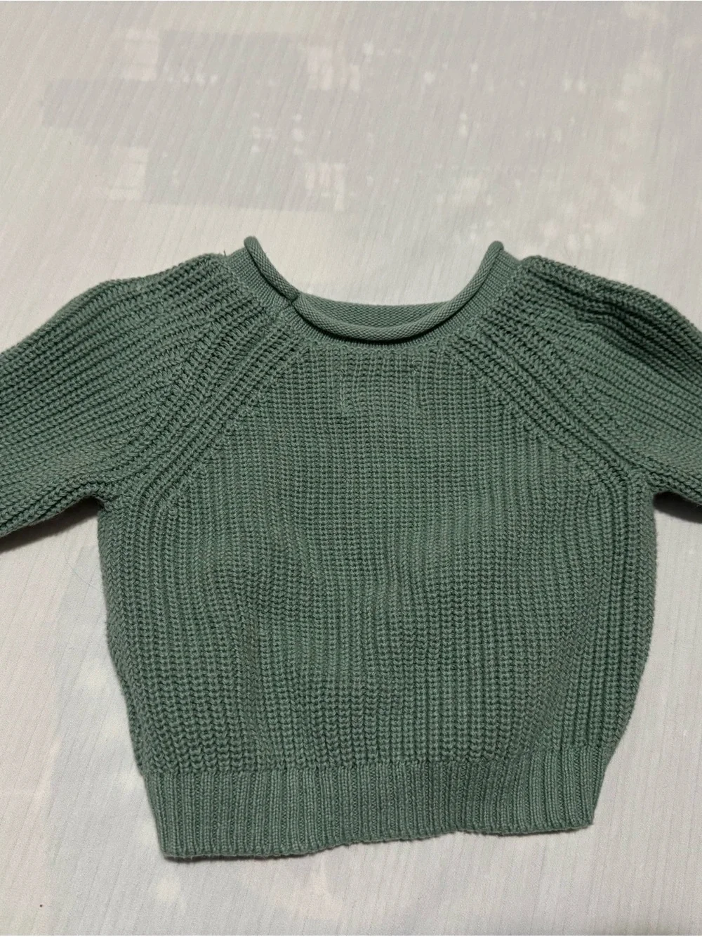 Kids Knit Two-Piece Set in Sage Green - 